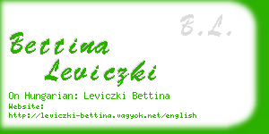 bettina leviczki business card
